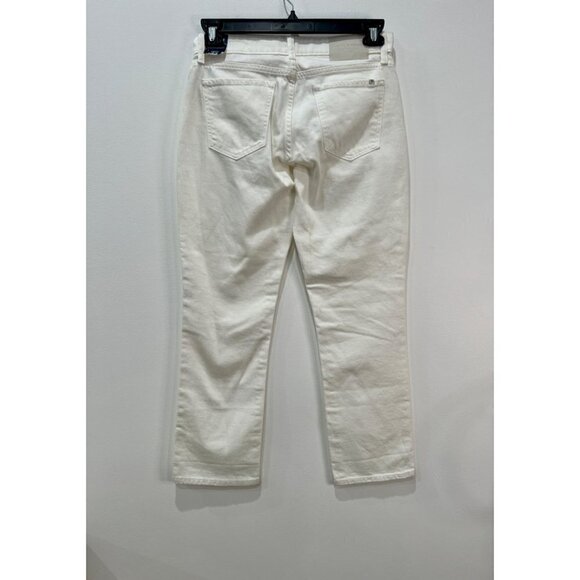 Lucky Brand Size 4/27 Mid Rise Sweet Crop White Jeans MSRP $80 NWT w/ defect - Picture 9 of 13